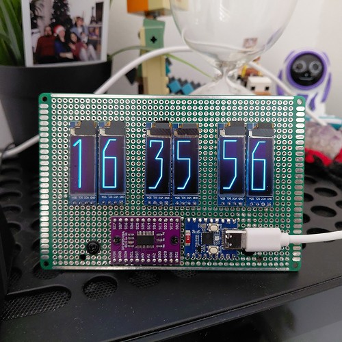 OLED Nixie clock